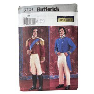 Butterick 3723 19th Century Costume Pattern Size S-M Napolean Tailcoat UNCUT